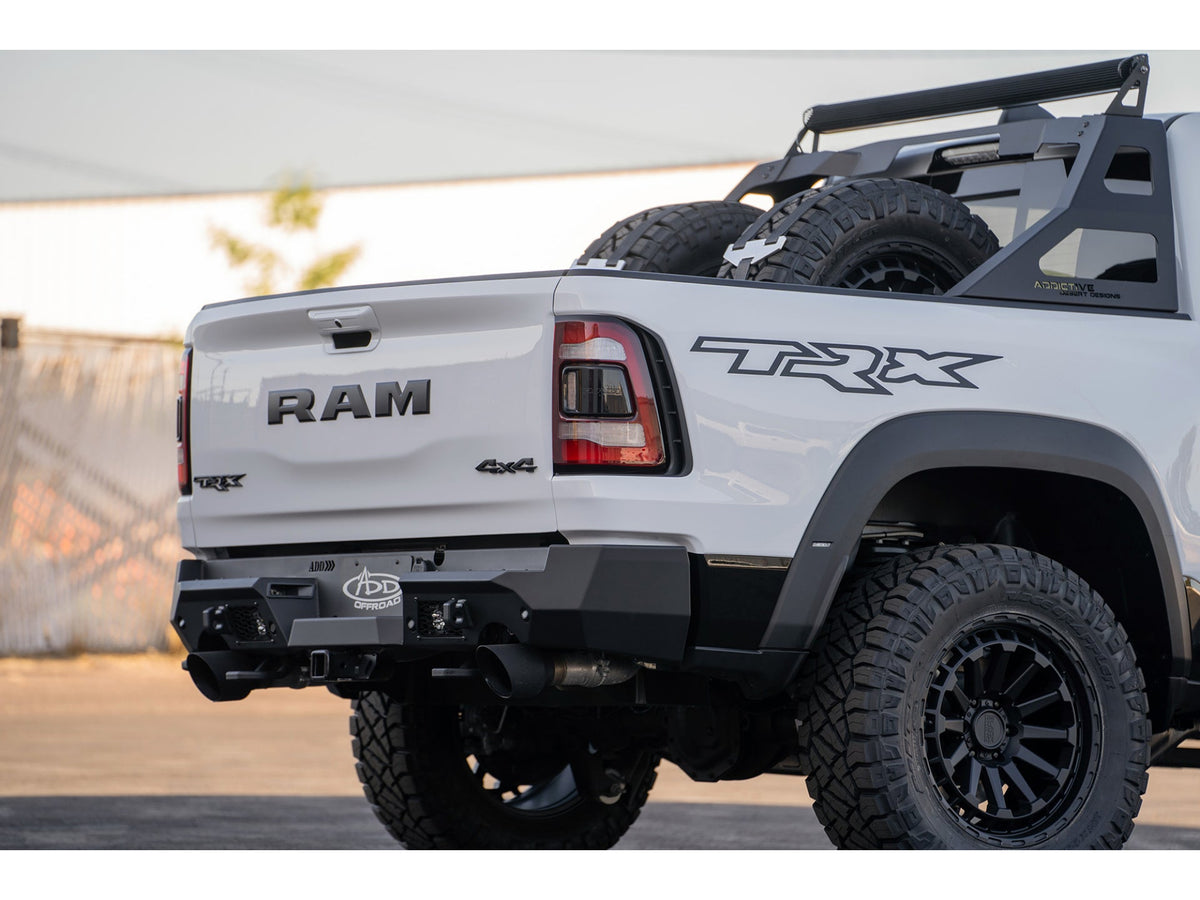 Addictive Desert Designs 2021 Dodge Ram 1500 TRX Stealth Fighter Rear Bumper - Hammer Black