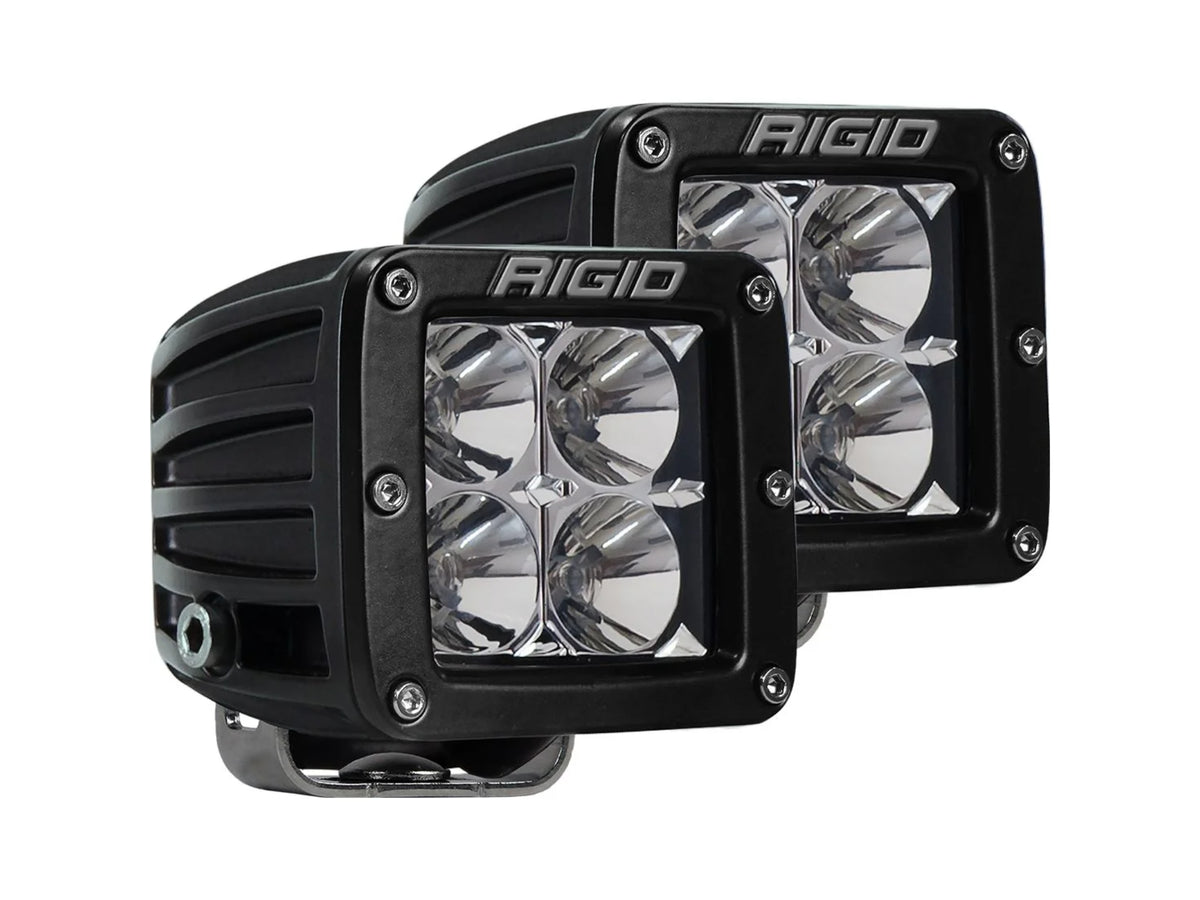 10 x Rigid Industries D-Series PRO 3&quot; Flood Surface Mount Black Pod Lights (5 Pairs)