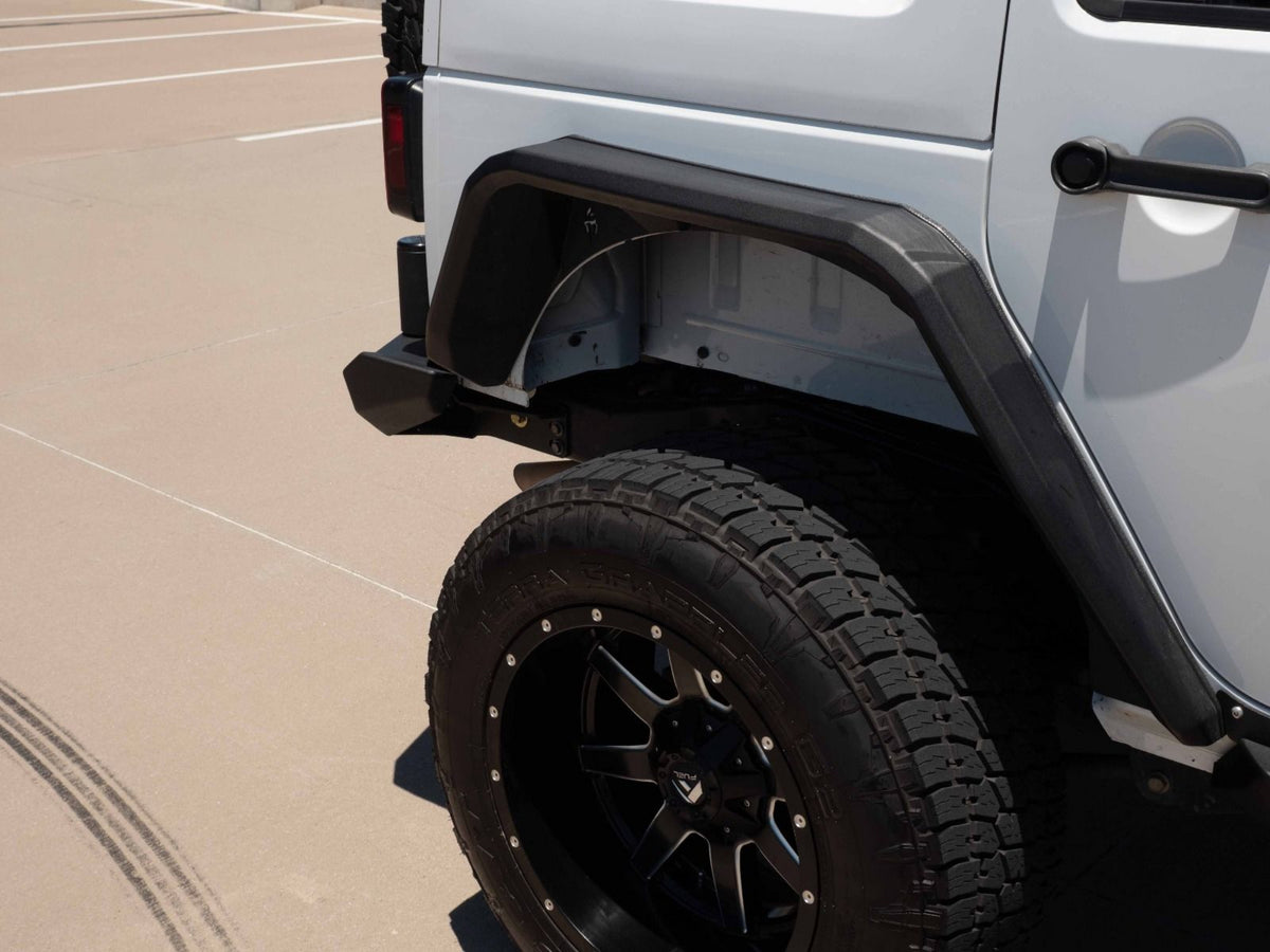 Road Armor Stealth Rear Fender Flares - Texture Black 2007-2018 Jeep Jku