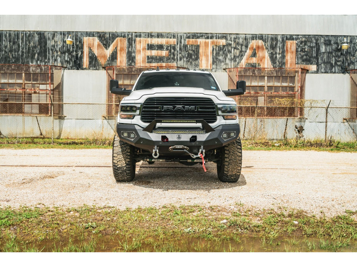Road Armor Evolution Front Bumper with Sheet Metal Pre-Runner (Black) for 2019-2023 RAM 2500 3500