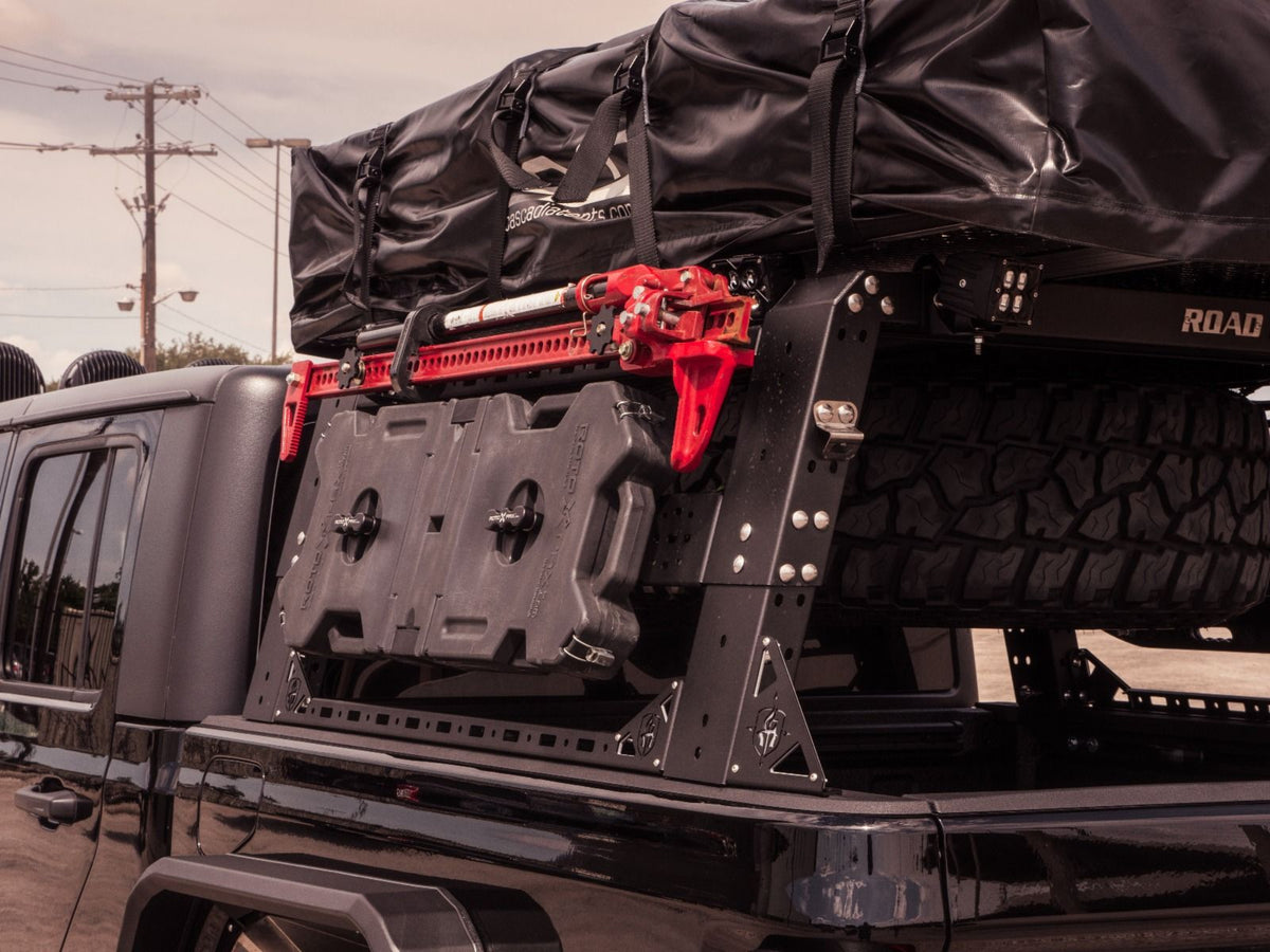 Road Armor Treck 5Ft. Adjustable Bed Rack System | Includes Bracket Kit - Texture Black 2019-2022 Ford Ranger