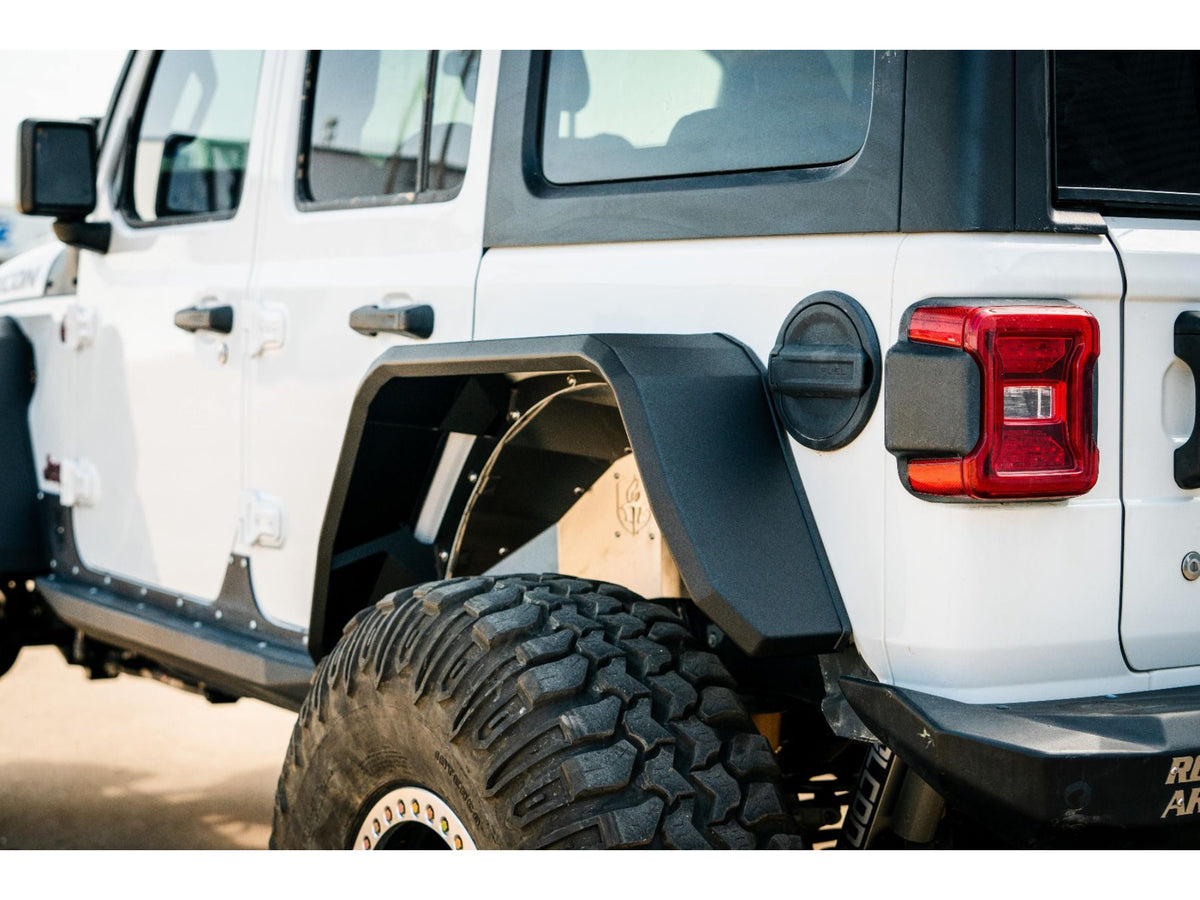 Road Armor Stealth Rear Wide Fender Flares - Texture Black 2018-2023 Jeep JL/JLU