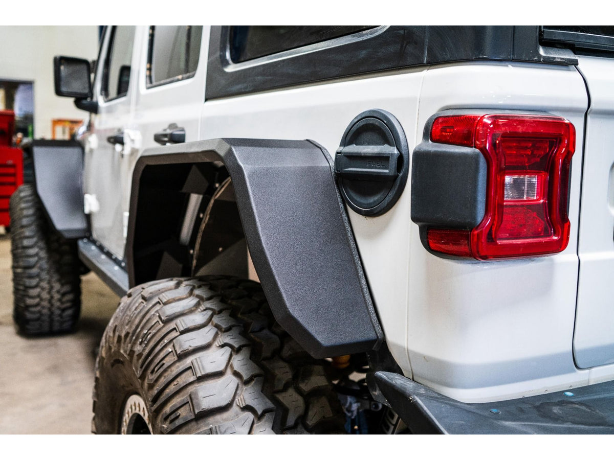 Road Armor Stealth Rear Wide Fender Flares - Texture Black 2018-2023 Jeep JL/JLU