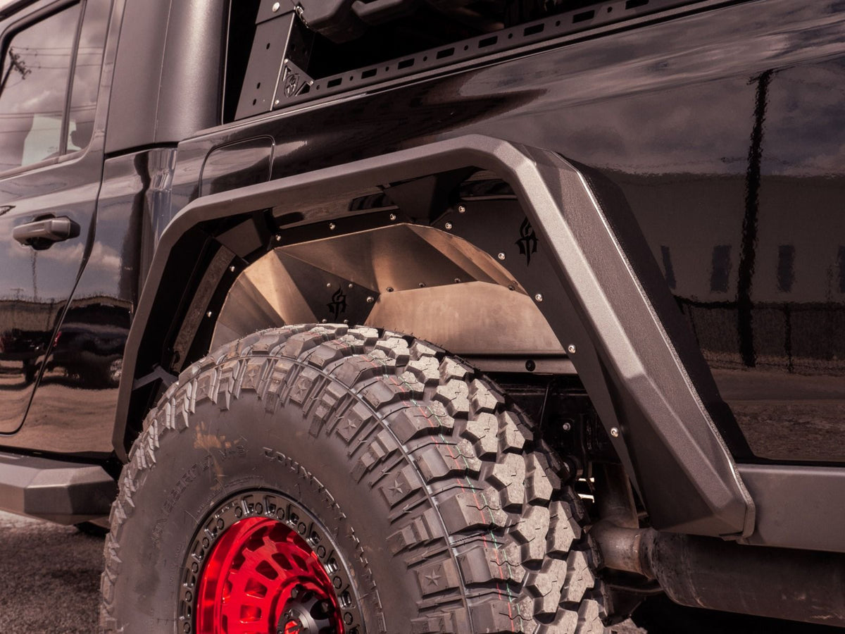 Road Armor Stealth Rear Fender Flares - Texture Black 2020-2023 Jeep JT