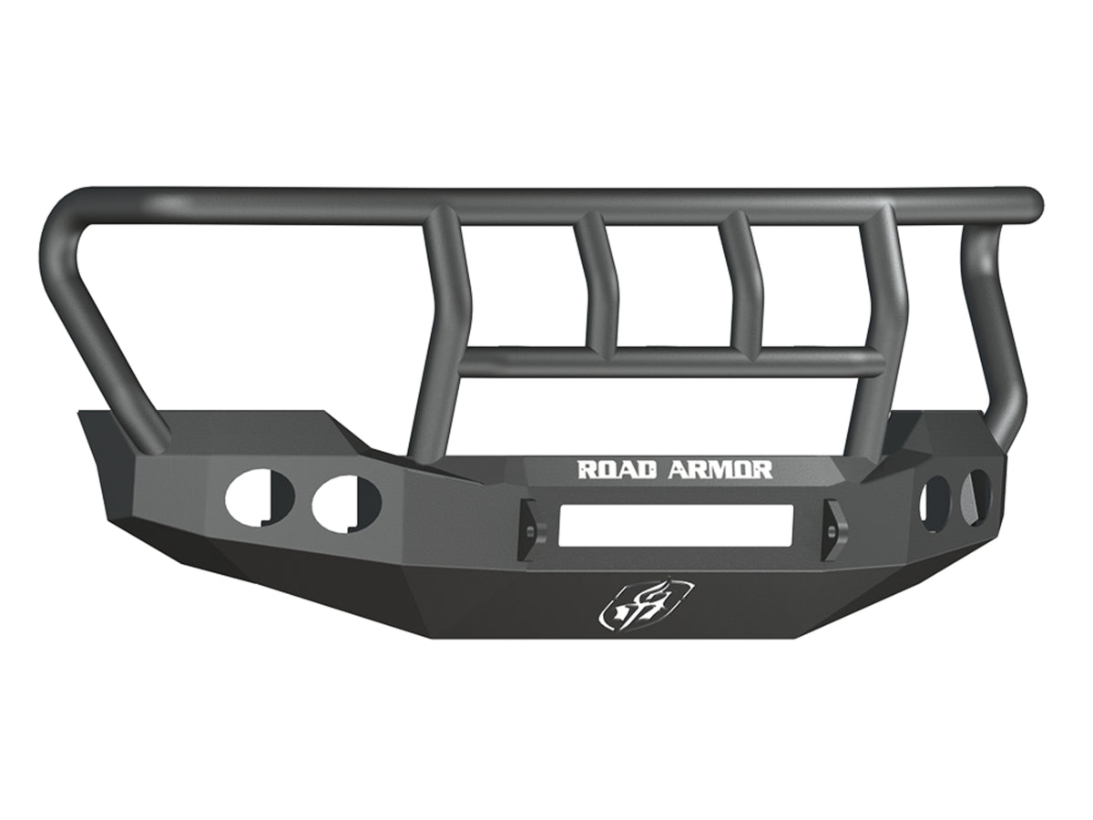 Road Armor Stealth Front Non-Winch Bumper Titan II Guard | Round Holes - Texture Black 2011-2016 Ford F-250/F-350