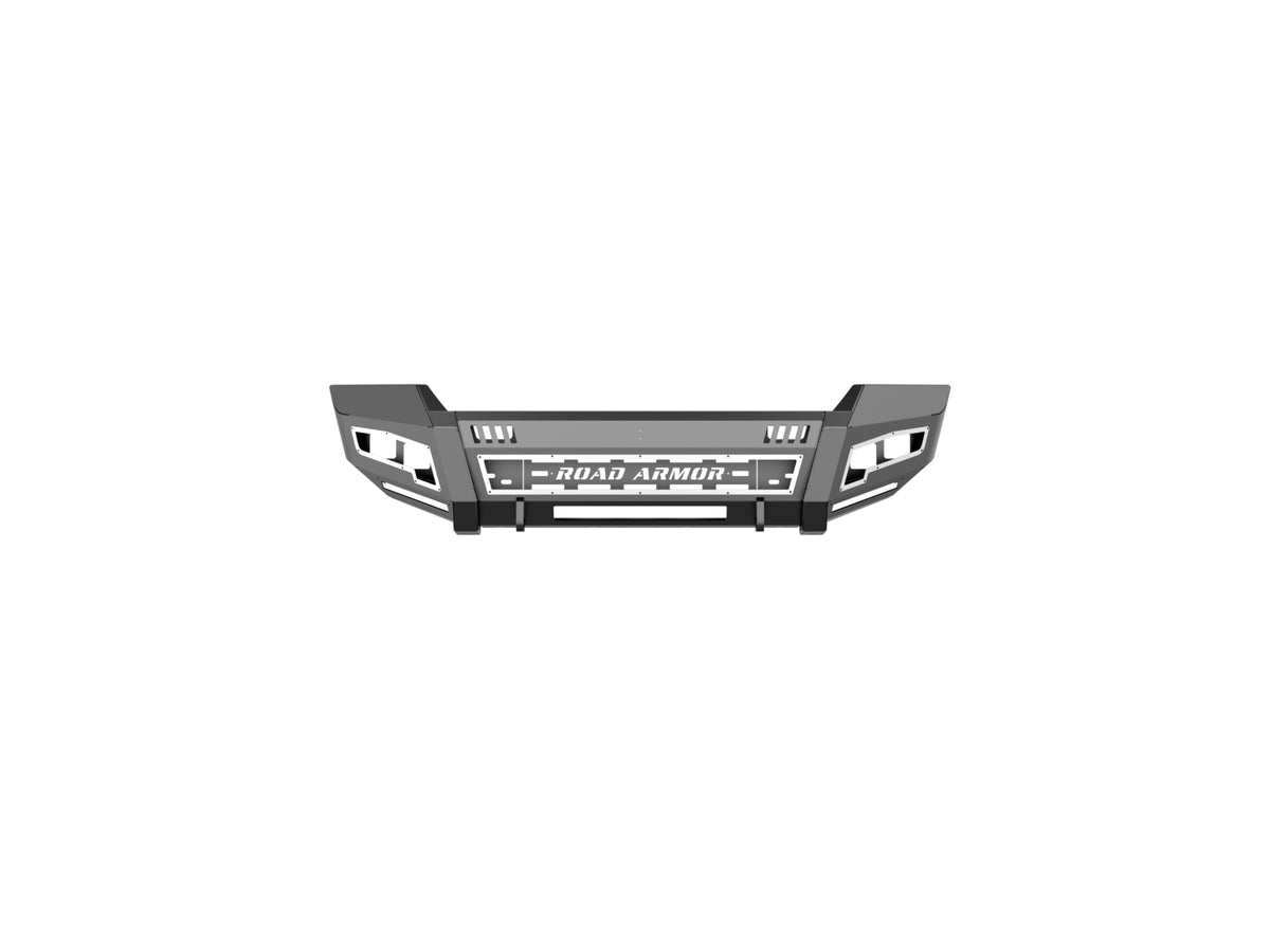 Road Armor Identity Front Bumper Full Kit | Shackle Center Section | Standard End Pods | Beauty Ring - Texture Black 2011-2016 Ford F-250/F-350