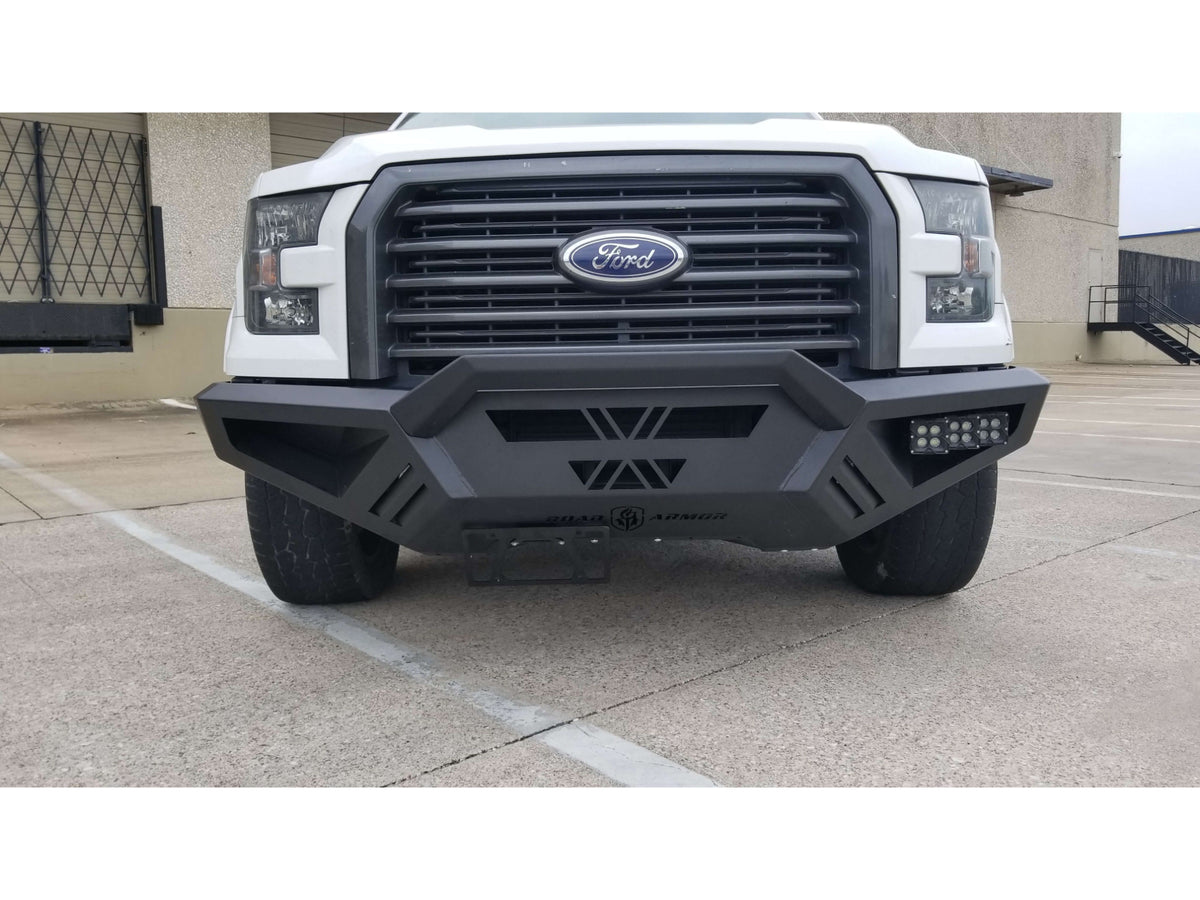 Road Armor Spartan Front Bumper Bolt On Accessory Sheet Metal Pre-Runner Guard - Texture Black 2015-2017 Ford F-150