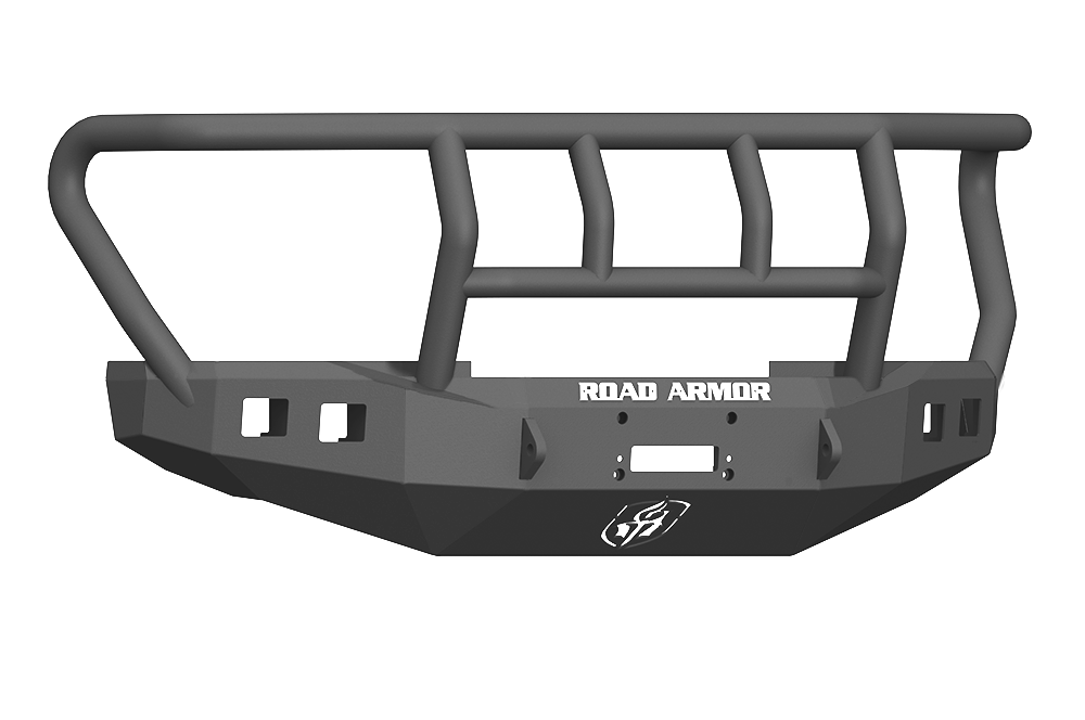 Road Armor Stealth Front Winch Bumper Titan II Guard - Texture Black 2014-2015 Gmc 1500