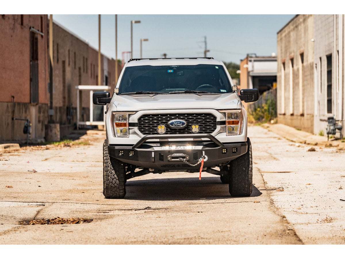 Road Armor Stealth Front Winch Bumper Pre-Runner Guard - Texture Black 2021-2023 Ford F-150