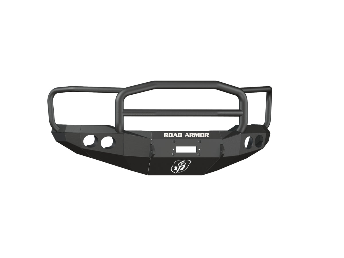 Road Armor Stealth Front Winch Bumper Lonestar Guard | Round Holes - Texture Black 1999-2004 Ford F-250/F-350/F-450 Excursion
