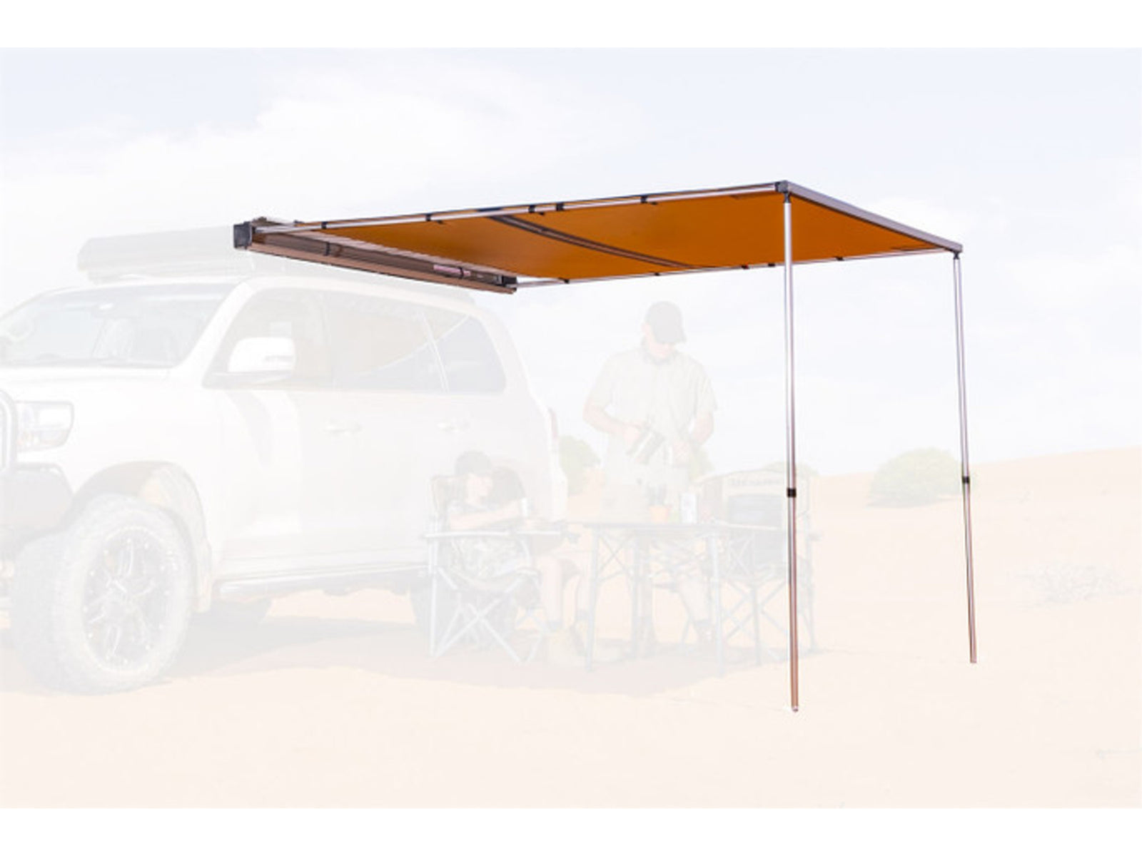 ARB 4x4 Hard Case Awning 8.2x8.2ft with Light 2.5M Black