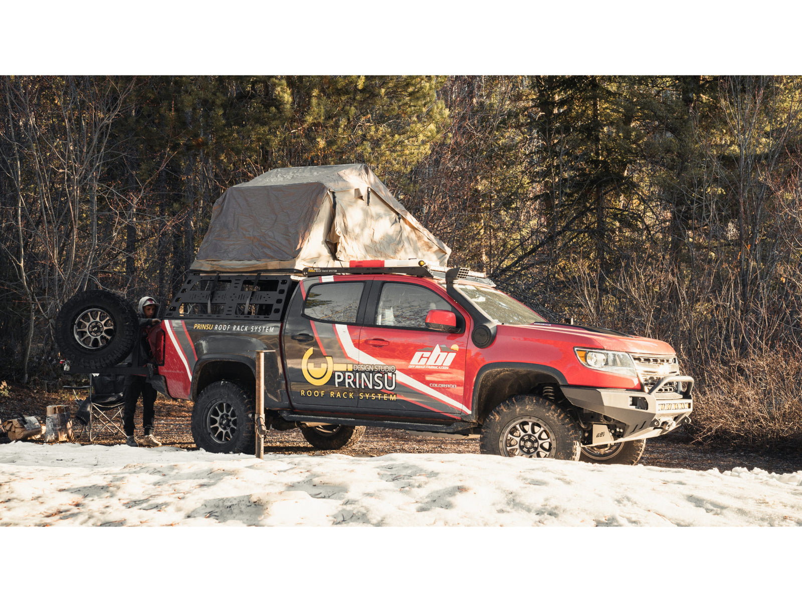 CBI Offroad Chevy Colorado Sheet Metal Style Bed Rack | Short Bed Cab Height