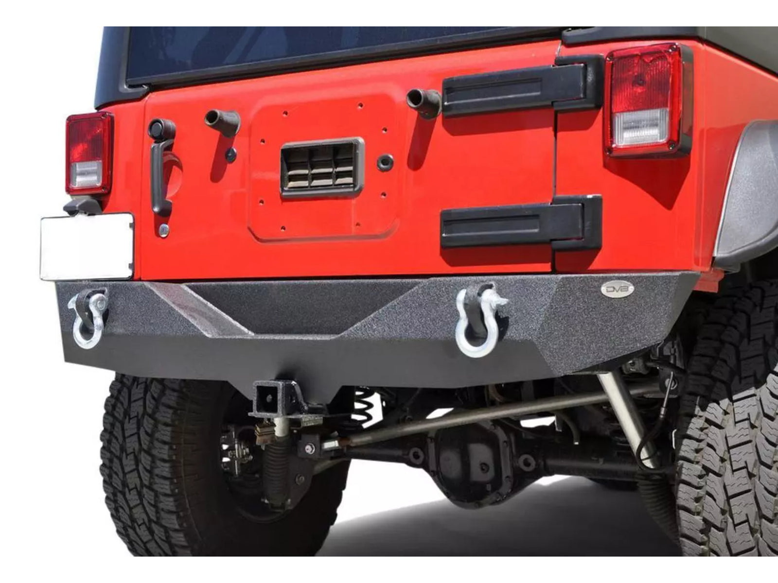 DV8 Offroad Jeep JK Rear Bumper 07-18 Wrangler JK Steel Mid Length