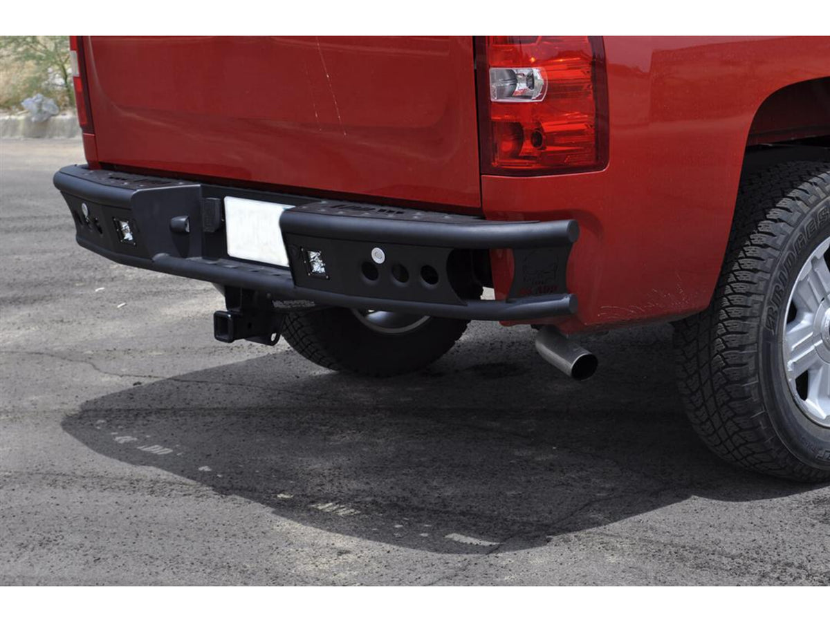 Addictive Desert Designs Chevy Silverado 1500 Dimple R Rear Bumper With Backup Sensor Cutout
