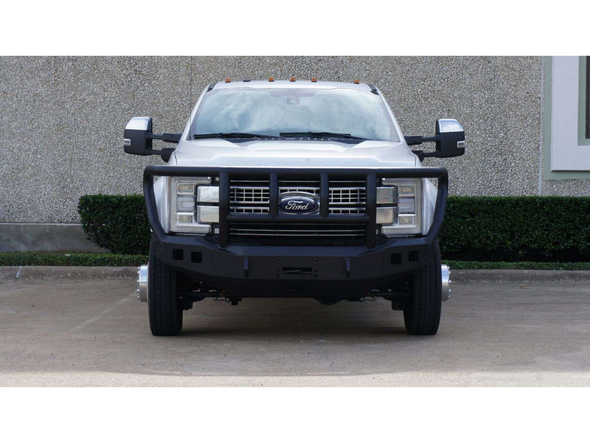 Road Armor Stealth Front Winch Bumper Titan II Guard - Texture Black 2017-2022 Ford F-450/F-550