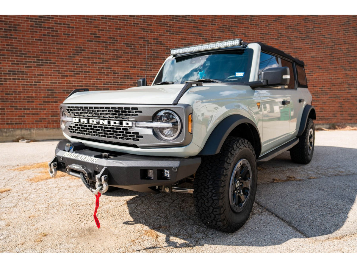 Road Armor Stealth Front A-Pillar Light Mount Brackets - Texture Black 2021-2023 Ford Bronco