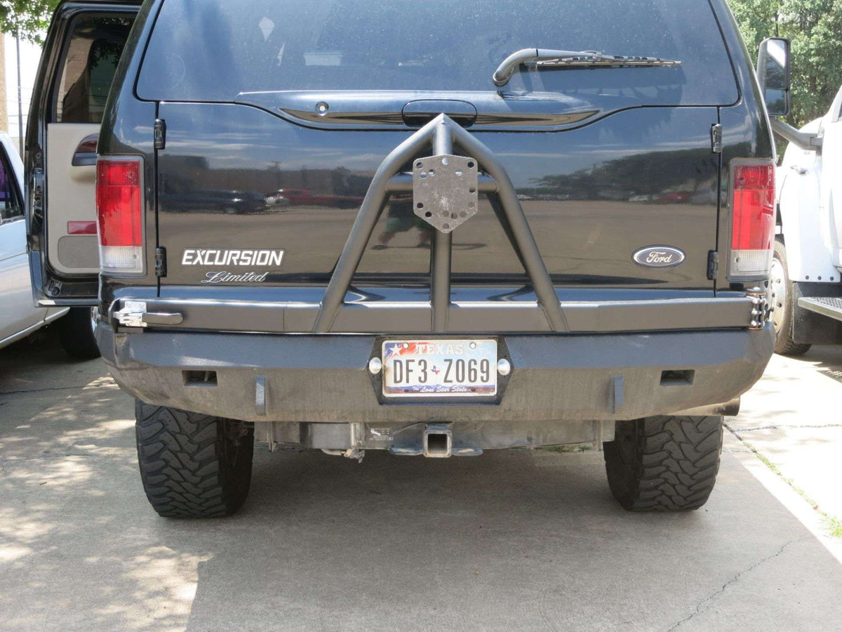 Road Armor Stealth Rear Winch Bumper | Tire Carrier - Texture Black 1999-2007 Ford Excursion