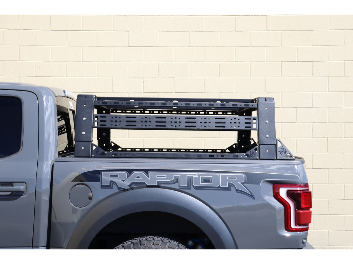 Road Armor Treck 6ft. Adjustable Bed Rack System | Includes Bracket Kit - Texture Black 2015-2022 Ford F-150 Raptor