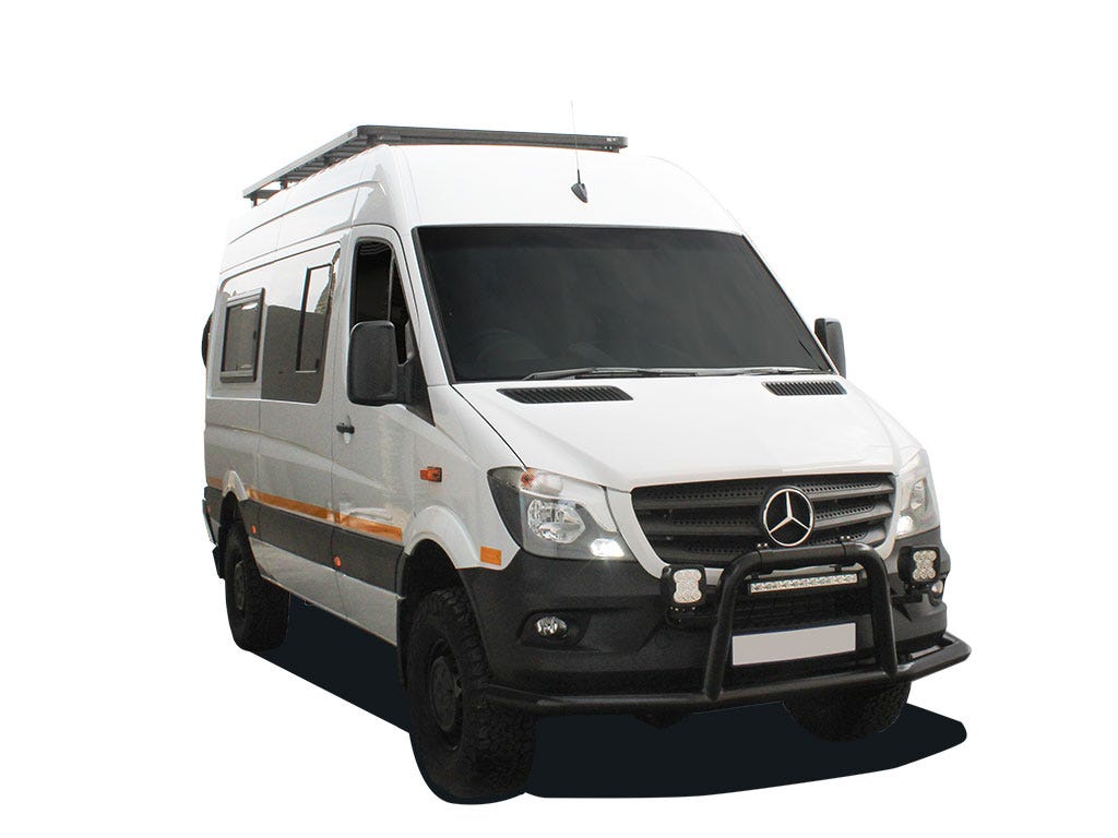 Front Runner Mercedes-Benz Sprinter 144in/170in / L2/L3 / MWB/LWB Wheelbase w/OEM Tracks (2006-Current) Slimline II Roof Rack Kit / Tall