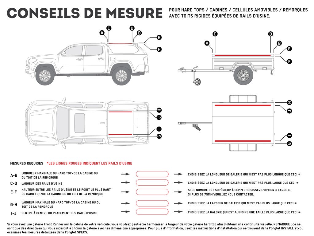 Front Runner Truck Canopy or Trailer with OEM Track Slimline II Rack Kit / 1255mm(W) X 1762mm(L)