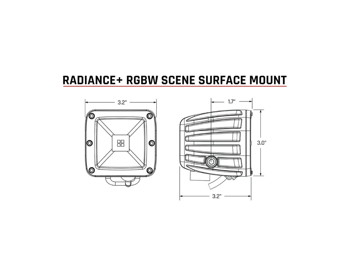 Rigid Industries Radiance+ Scene RGBW Surface Mount | Pair