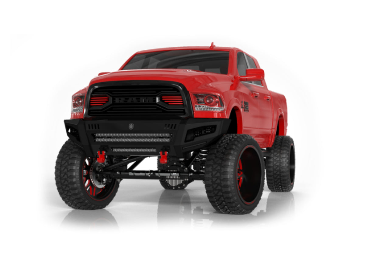 Road Armor Identity Front Bumper Full Kit | Shackle Center Section | Standard End Pods | Beauty Ring - Texture Black 2019-2024 RAM 2500/3500