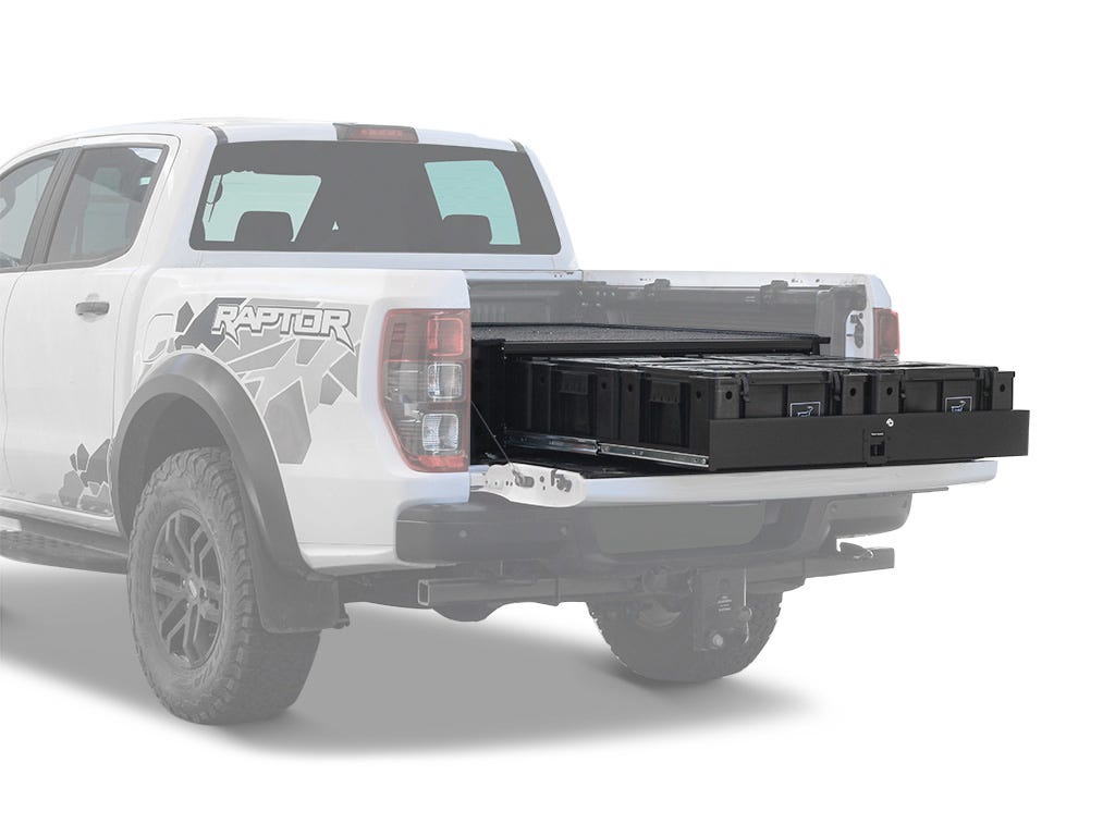 Front Runner Ford Ranger Wildtrak / Raptor (2014-2022) w/Drop-In Bed Liner Wolf Pack Drawer Kit